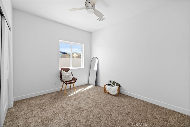 5651 W W Ave Unit J15, Lancaster, CA 93536 - unfurnished room with carpet flooring and ceiling fan