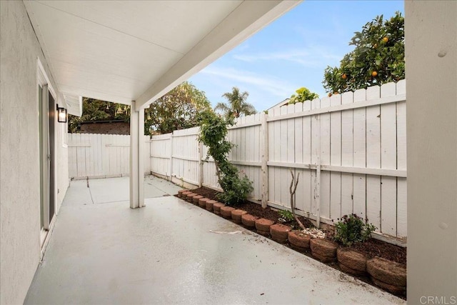 view of patio / terrace with a fenced backyard