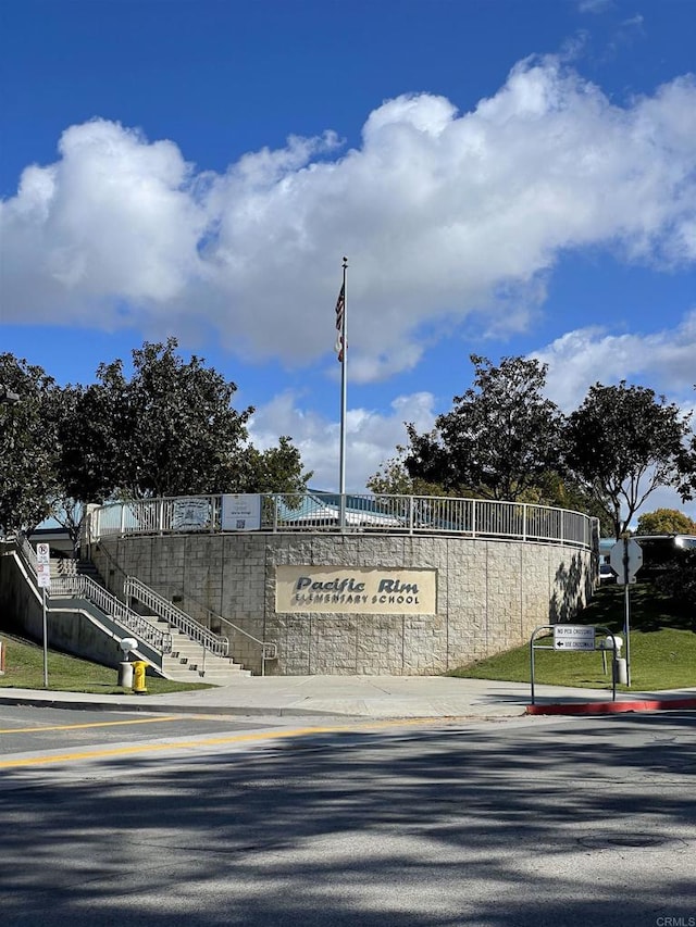 view of street with curbs and sidewalks