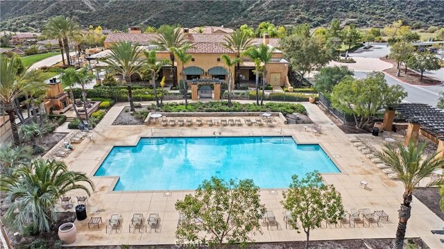 pool featuring a patio area