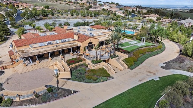 drone / aerial view with a residential view