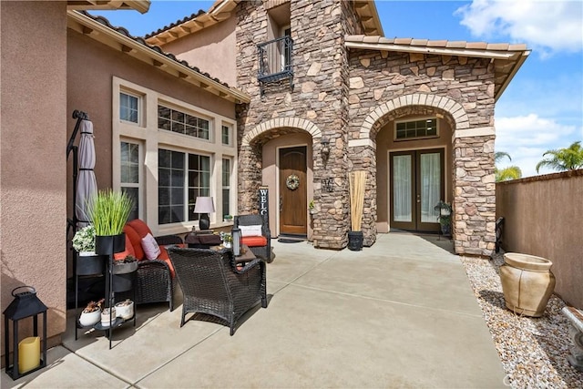8072 Soft Winds Dr, Corona, CA 92883 - view of patio with french doors