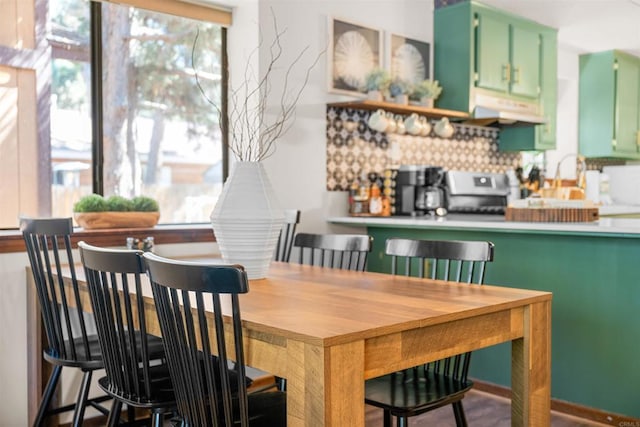 view of dining area