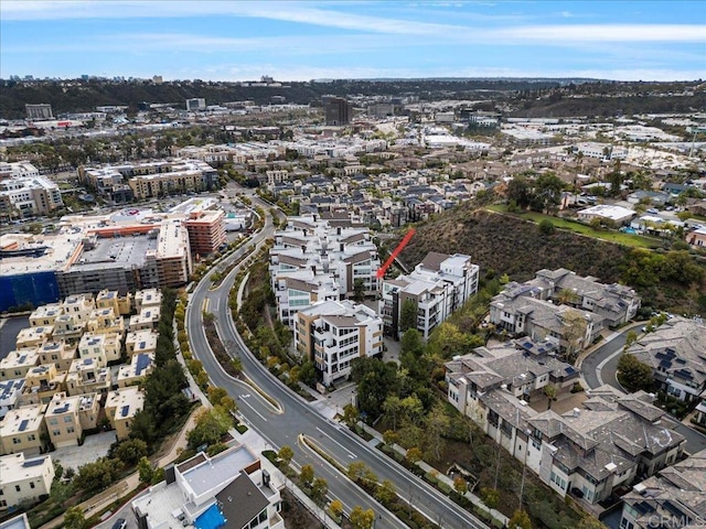 aerial view with a view of city