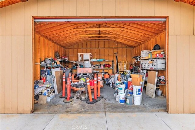 storage featuring a garage