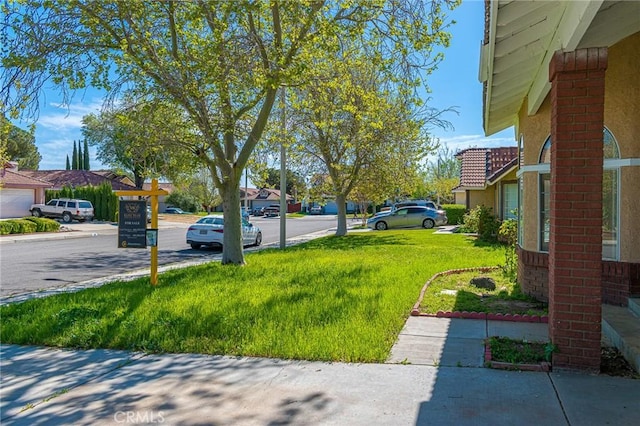 view of yard featuring a residential view