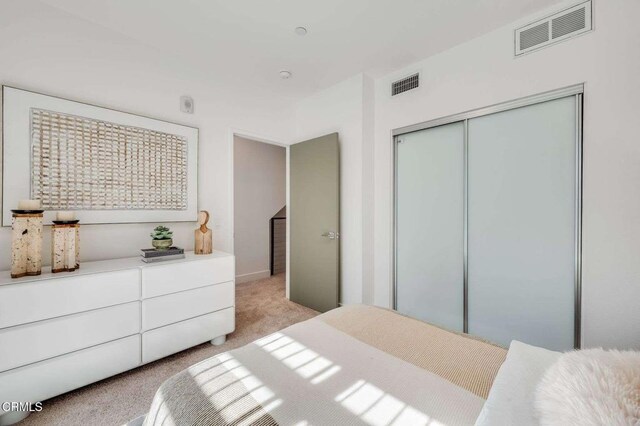 239 S Marengo Ave Unit 102, Pasadena, CA 91101 - bedroom featuring light carpet and a closet
