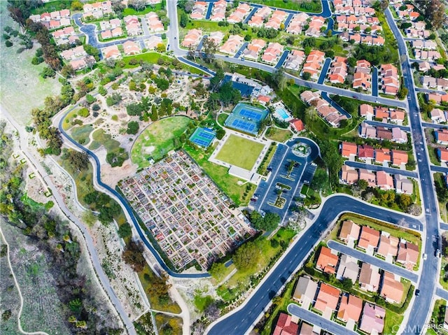 drone / aerial view featuring a residential view