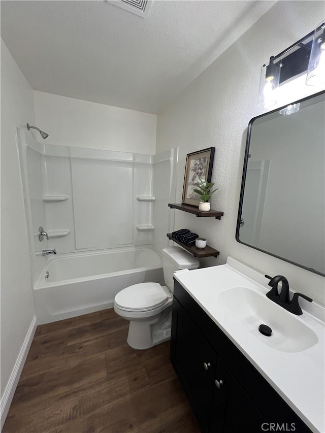 22822 Mesa Way Unit 1, Lake Forest, CA 92630 - full bath featuring vanity, wood finished floors, and tub / shower combination
