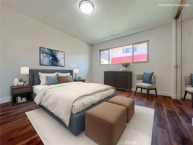 22822 Mesa Way Unit 1, Lake Forest, CA 92630 - bedroom featuring wood finished floors and vaulted ceiling