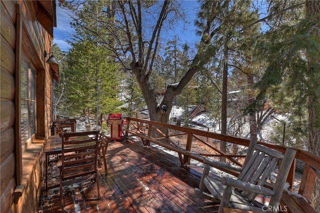 view of wooden terrace