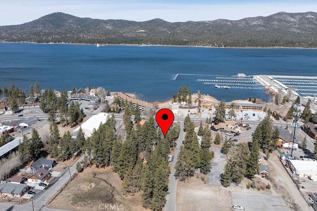 property view of water featuring a mountain view