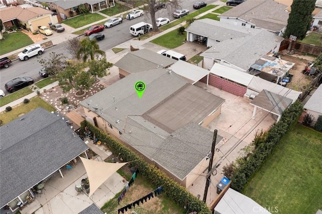 bird's eye view featuring a residential view