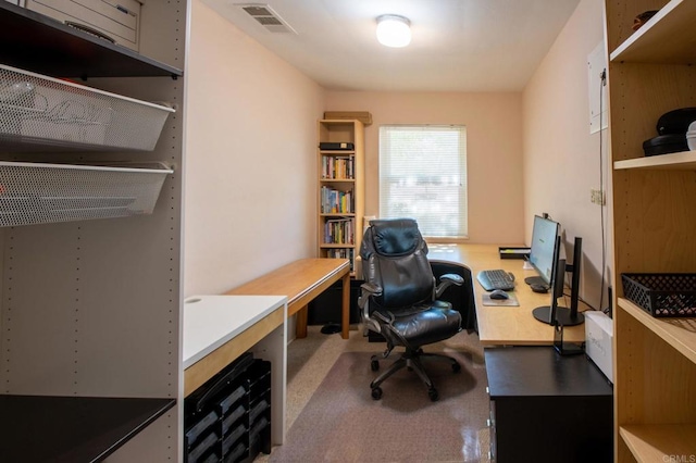 office area featuring visible vents