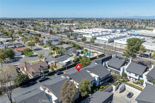 bird's eye view with a residential view