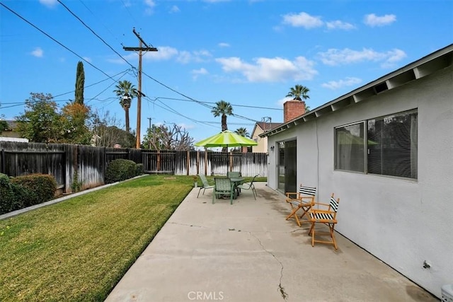 view of patio / terrace featuring a fenced backyard