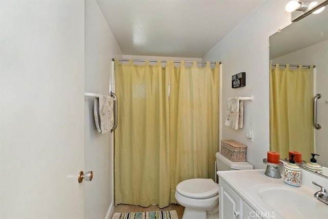 full bath with toilet and vanity