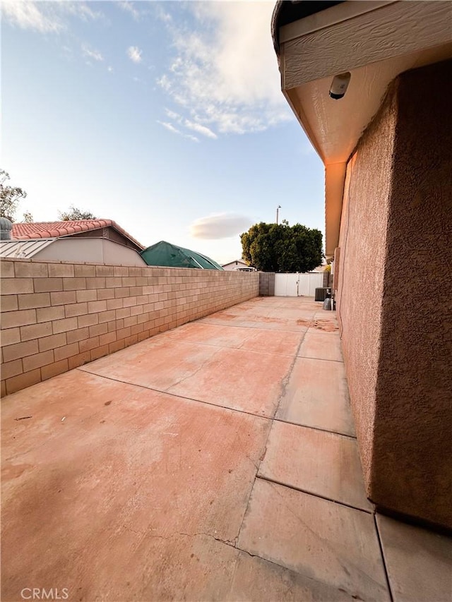 view of patio / terrace with a fenced backyard