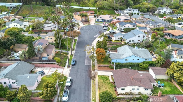 aerial view with a residential view