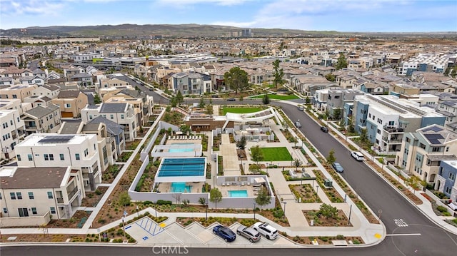 aerial view featuring a residential view