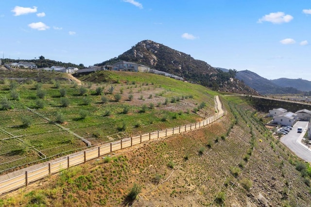 mountain view with a rural view