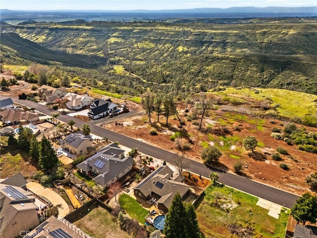 aerial view featuring a residential view