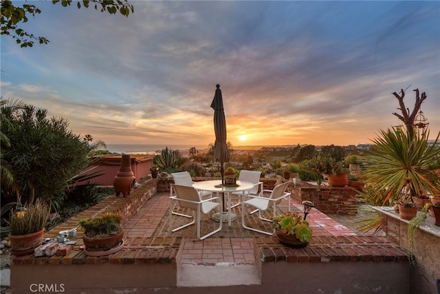 view of patio with outdoor dining space