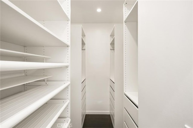 view of walk in closet