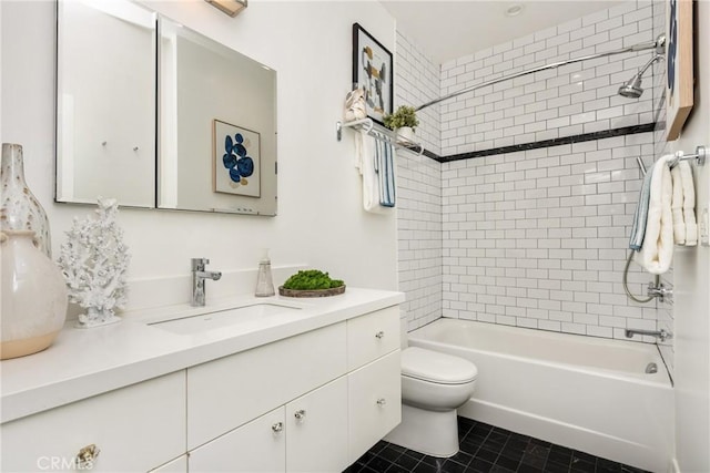 660 N Sweetzer Ave Unit 302, West Hollywood, CA 90048 - bathroom featuring vanity, tile patterned floors, and tub / shower combination