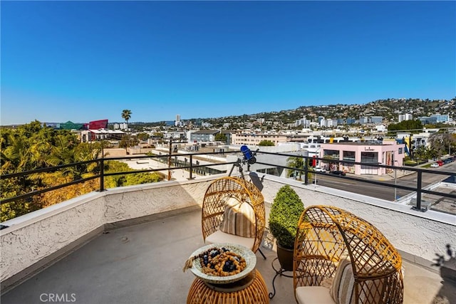 balcony with a city view