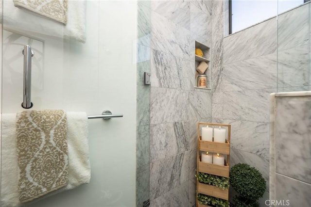 bathroom with walk in shower