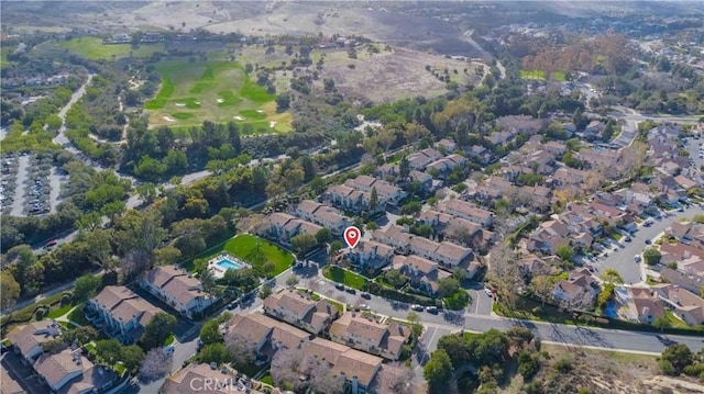 aerial view with a residential view