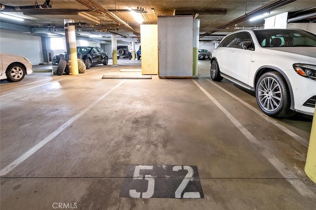 view of parking garage