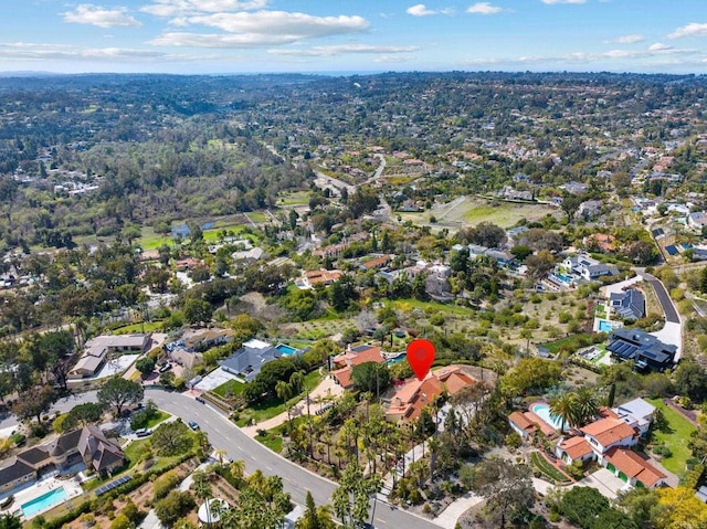 drone / aerial view with a residential view