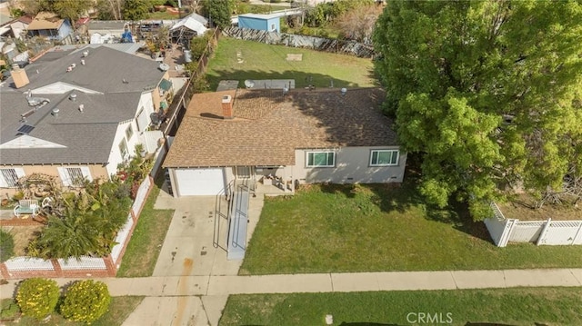 birds eye view of property featuring a residential view