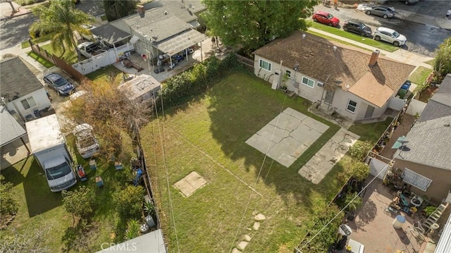 aerial view with a residential view