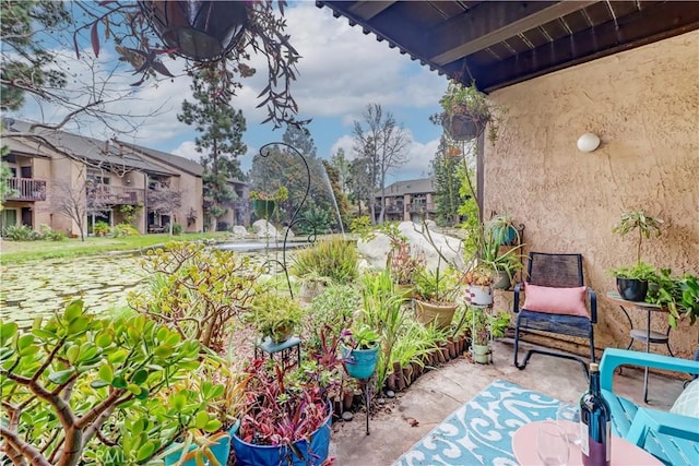 balcony with a residential view