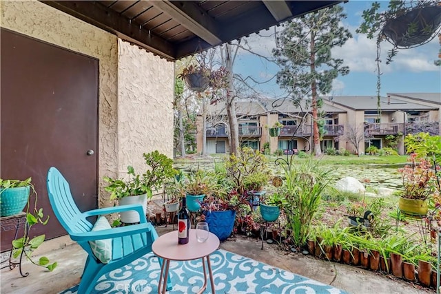 view of patio / terrace with a residential view