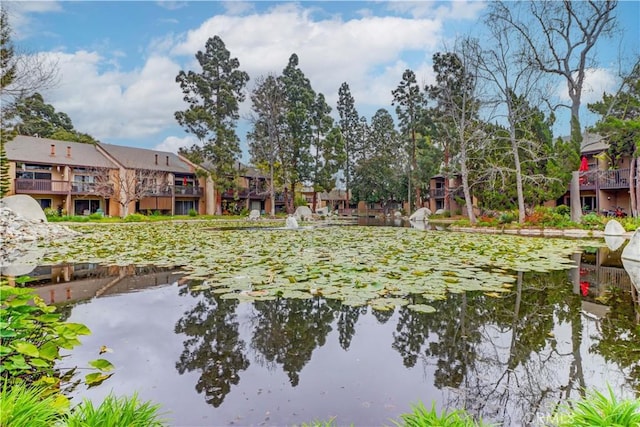 view of water feature featuring a residential view