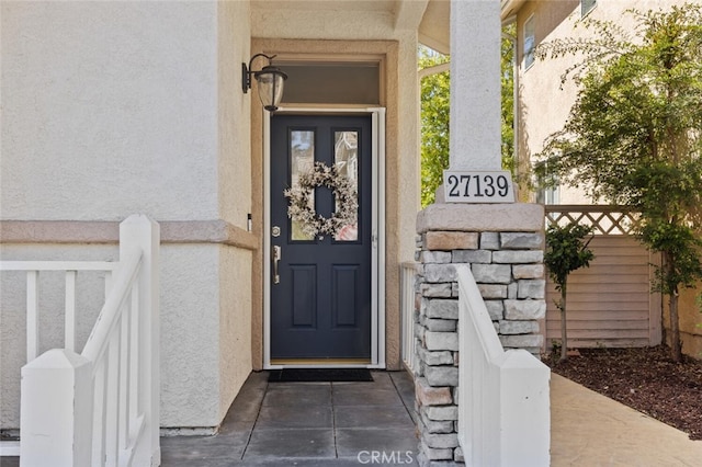 27139 Saddlepeak Trl, Valencia, CA 91354 - entrance to property featuring stucco siding