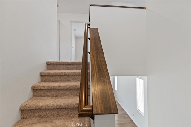 27139 Saddlepeak Trl, Valencia, CA 91354 - staircase with wood finished floors