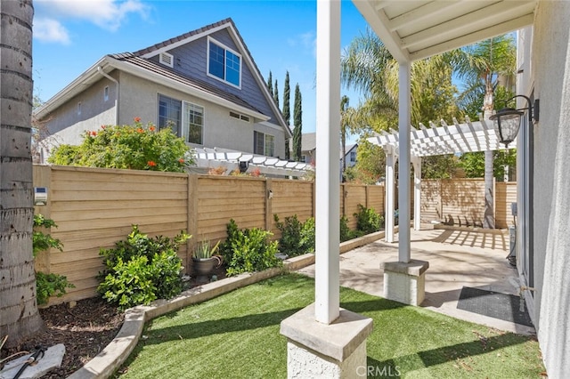 27139 Saddlepeak Trl, Valencia, CA 91354 - exterior space with a pergola and a fenced backyard