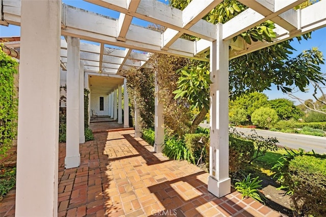 view of patio / terrace with a pergola