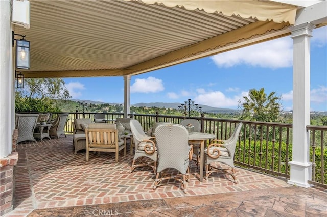 view of patio / terrace featuring outdoor dining area