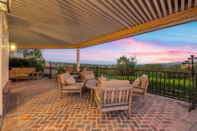 view of patio with outdoor lounge area