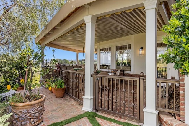 view of patio / terrace with a porch