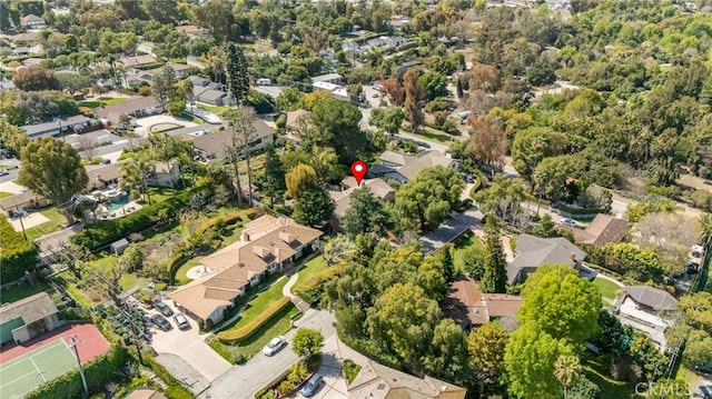 bird's eye view featuring a residential view