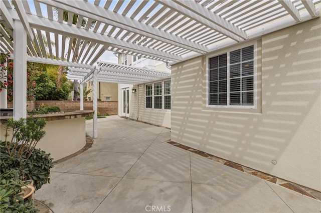 view of patio with fence