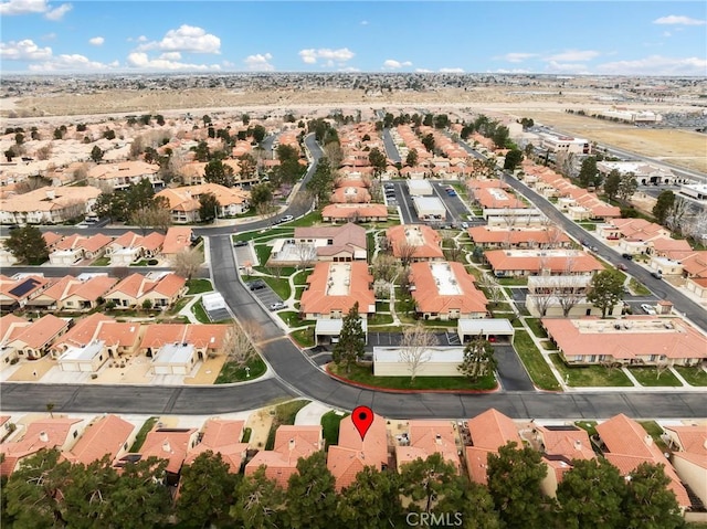 bird's eye view with a residential view