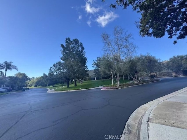 view of road with curbs